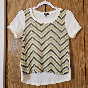 Green, Blue and Brown Chevron T-shirt